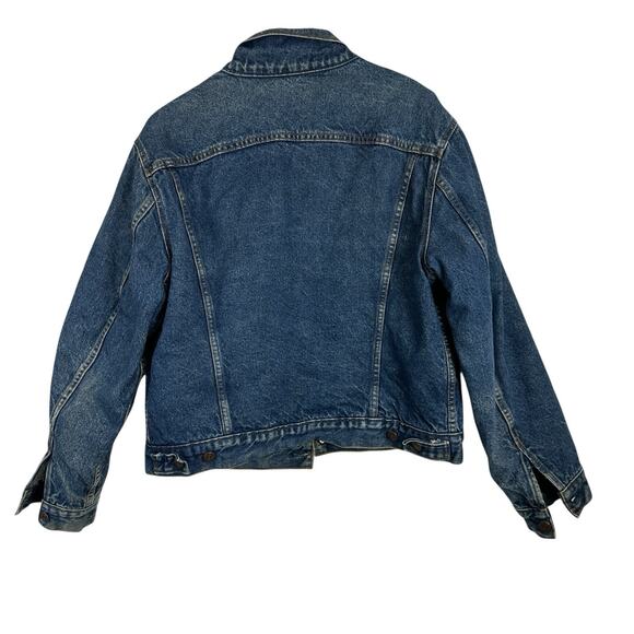 Vintage Levis Jean Jacket Mens 44 Blanket Lined Denim Trucker USA Made Grunge - Picture 2 of 12